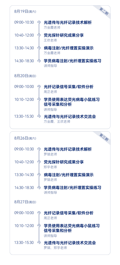 北京大學李毓龍教授團隊 | 光遺傳與光纖記錄技術培訓班，報名開始啦！