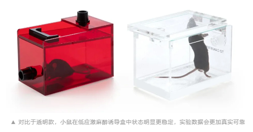 V106紅色低應(yīng)激麻醉誘導(dǎo)盒，開啟動物福利新篇章