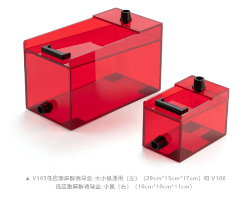 V106紅色低應(yīng)激麻醉誘導(dǎo)盒，開啟動物福利新篇章